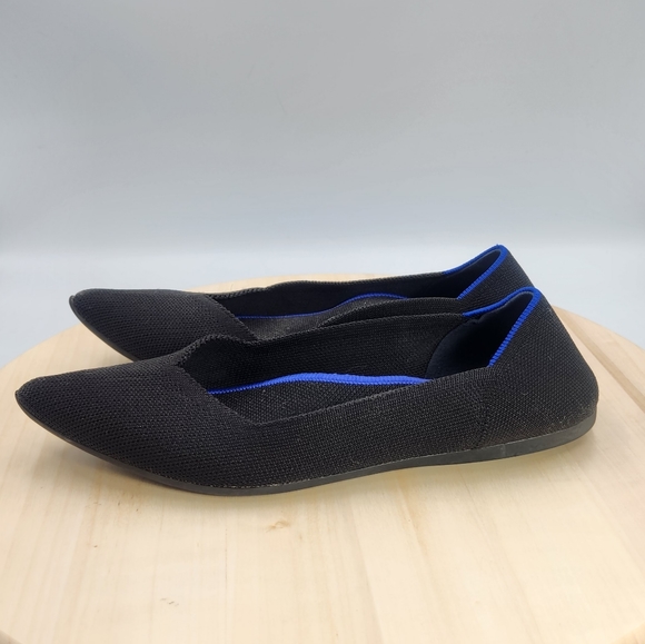 Rothy's Womens The Point Black Pointed Toe Ballet Flats sz W8.5 - Picture 3 of 13